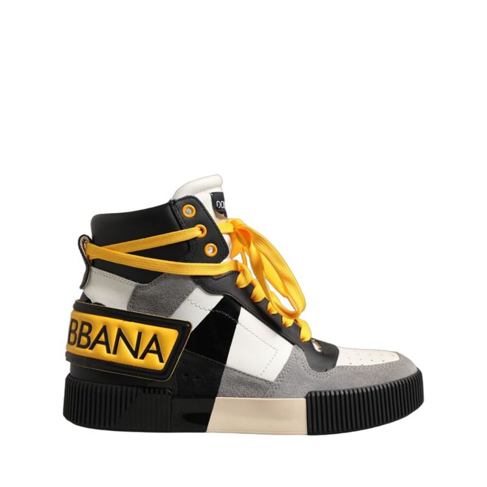 Dolce & Gabbana Multicolor Leather High Top Men Sneakers Men's Shoes